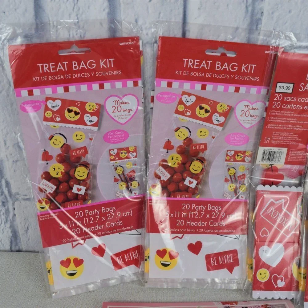 Valentine Bundle Treat Plate Set Treat Bag Kits